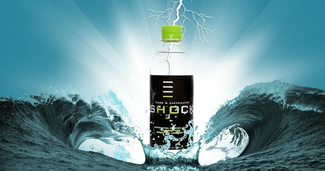 Shock H2O caffeinated energy water